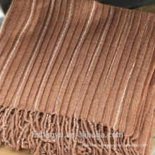 2017 new style Witner fade cashmere stripe pashmina crinkle tassels shawl scarf tassel